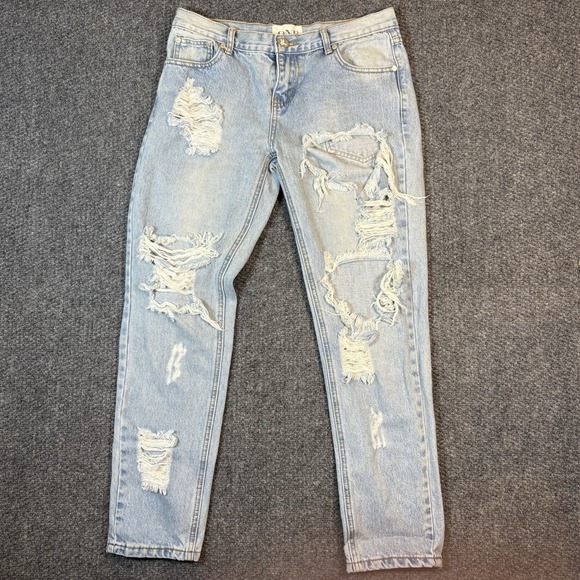ONE By One Teaspoon Awesome Baggies Jeans Sz 27 Tapered Distressed Medium Rise - Picture 1 of 7